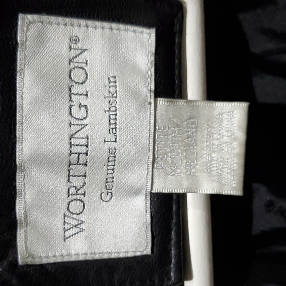 WOMENS BLACK LAMBSKIN GENUINE LEATHER SHORT COAT PETITE MEDIUM - Picture 8 of 12